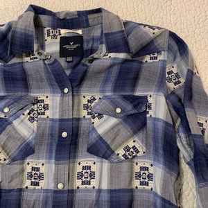 Blue Plaid Button Down